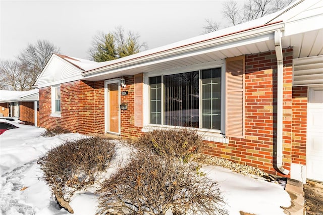 exterior space featuring a garage