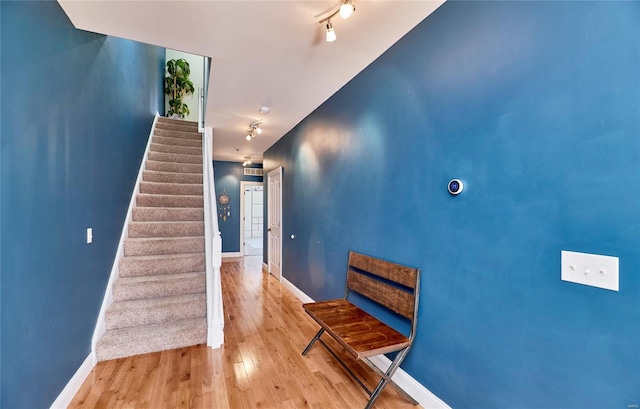 interior space featuring wood-type flooring