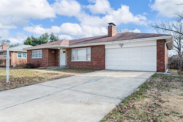 single story home featuring a garage