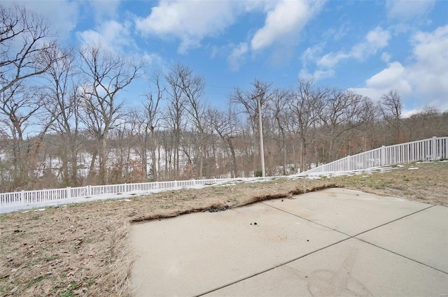 view of yard with a patio area