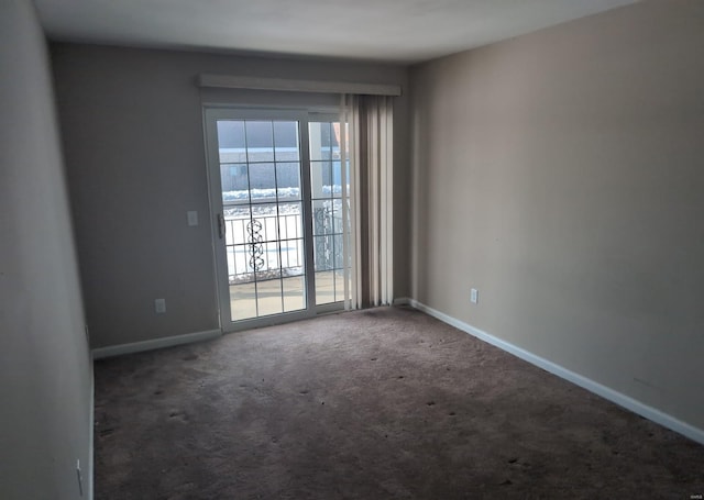 view of carpeted empty room