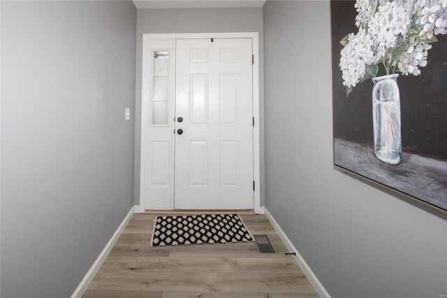 entryway featuring light hardwood / wood-style flooring