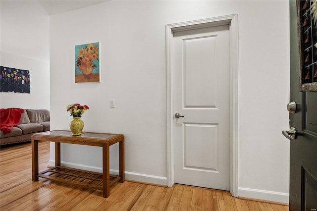 interior space featuring light hardwood / wood-style floors