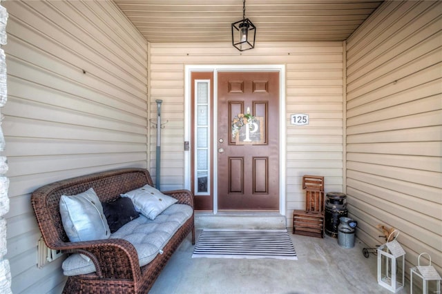 view of doorway to property