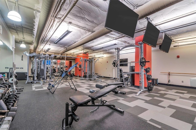 view of workout area