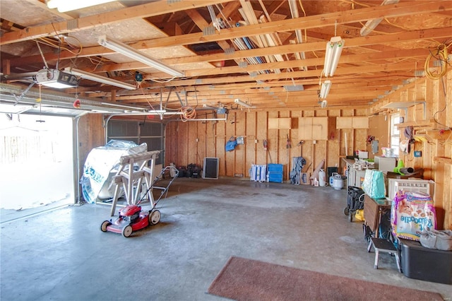 garage featuring a garage door opener