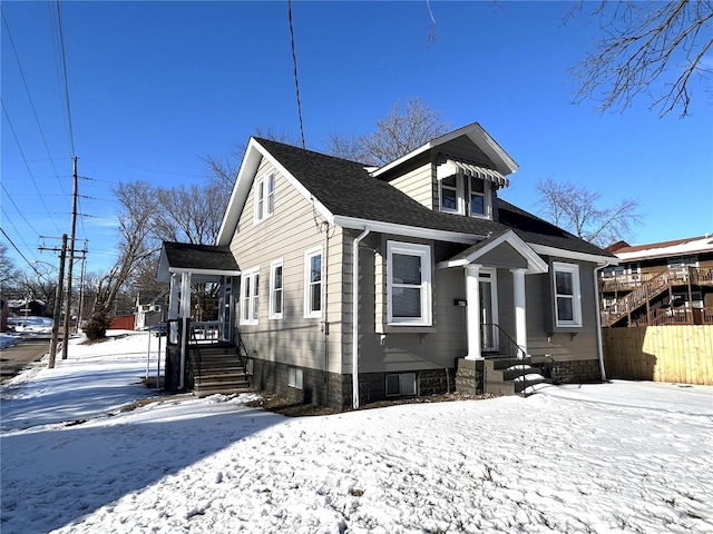 view of bungalow-style house