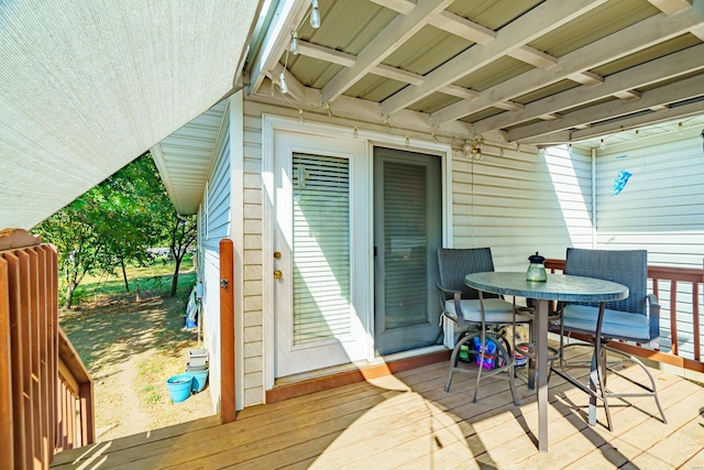 view of wooden deck