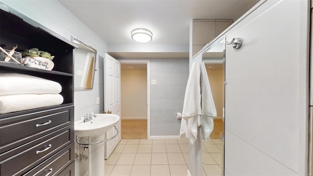 bathroom featuring tile patterned flooring