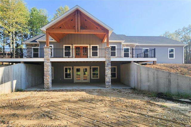 rear view of house with french doors