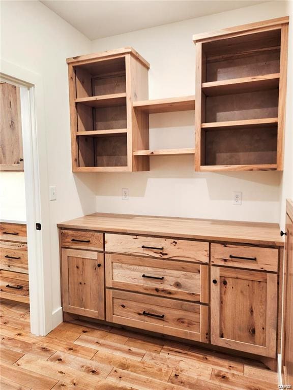 kitchen featuring light hardwood / wood-style floors