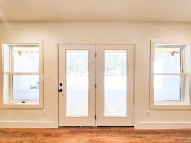 entryway featuring light hardwood / wood-style floors