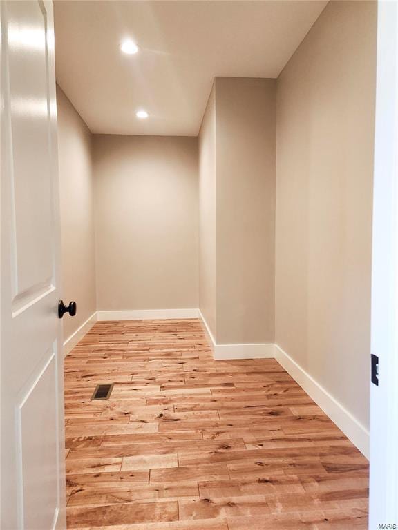 empty room featuring light hardwood / wood-style floors