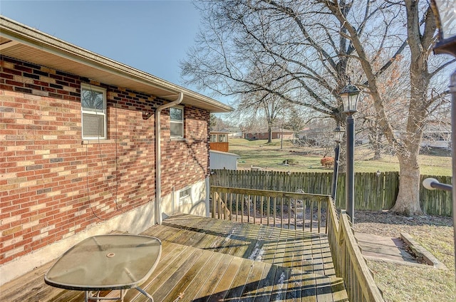 view of wooden deck