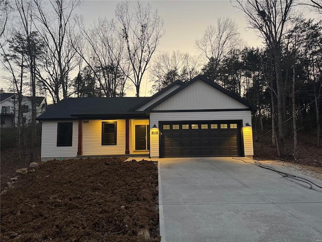 view of front of house featuring a garage