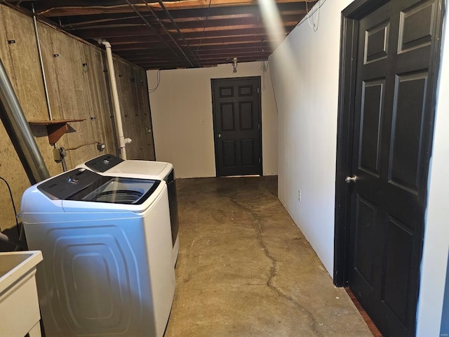 washroom featuring separate washer and dryer