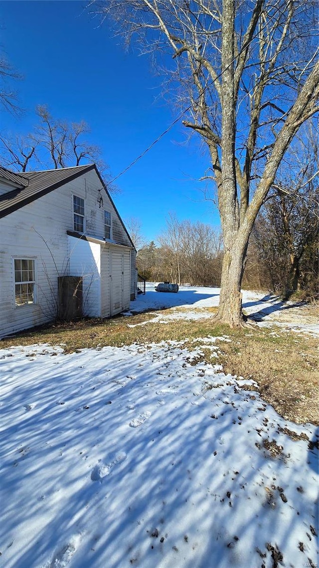 view of snowy yard