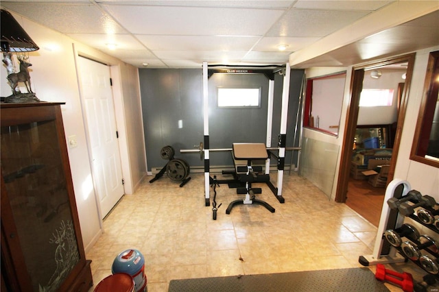 office area featuring a drop ceiling