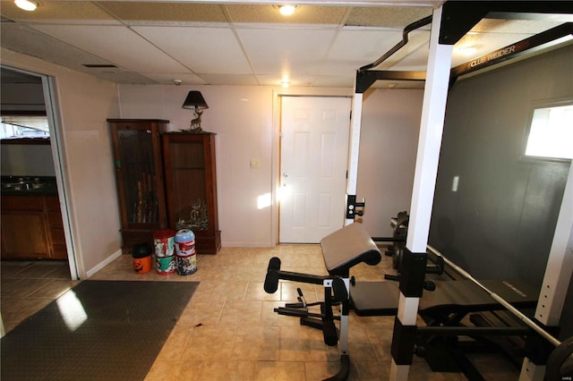 view of workout area