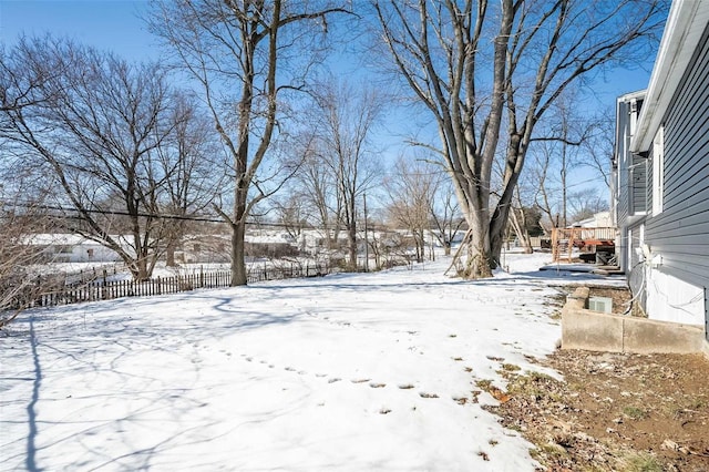 view of snowy yard