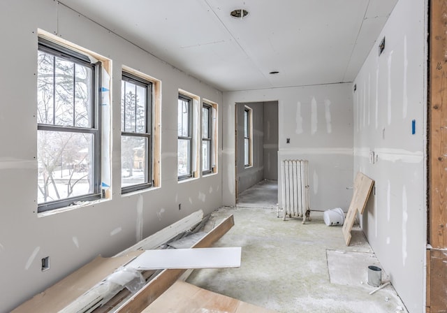 empty room with radiator