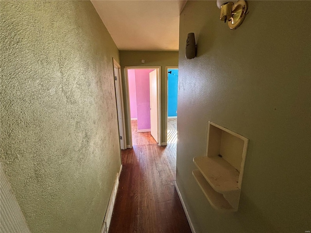 hall featuring wood-type flooring