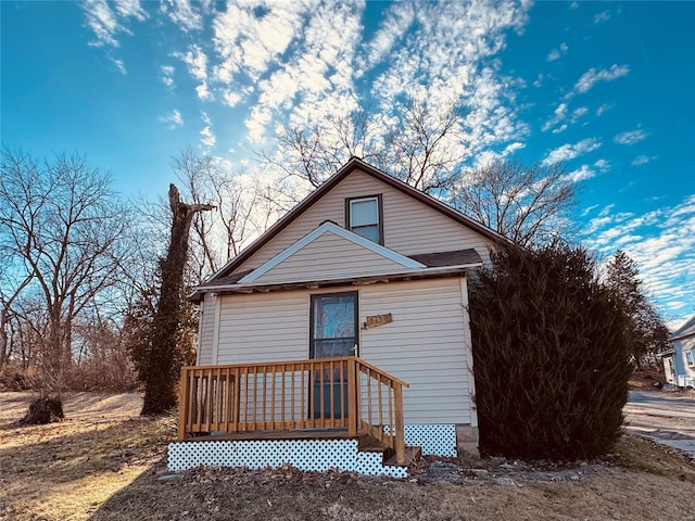 view of rear view of property