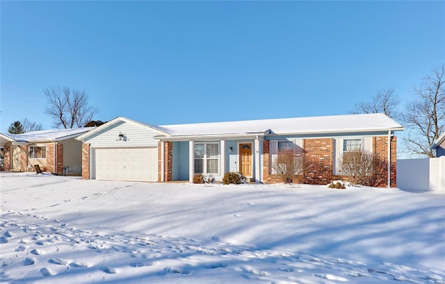 single story home featuring a garage