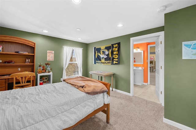 view of carpeted bedroom