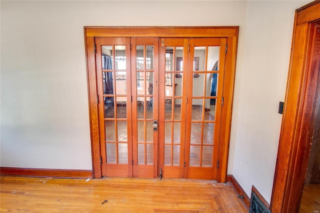 details featuring french doors