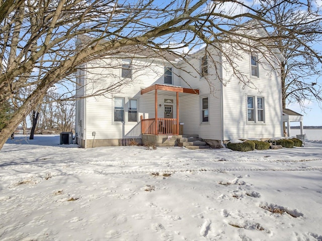 front of property featuring central AC