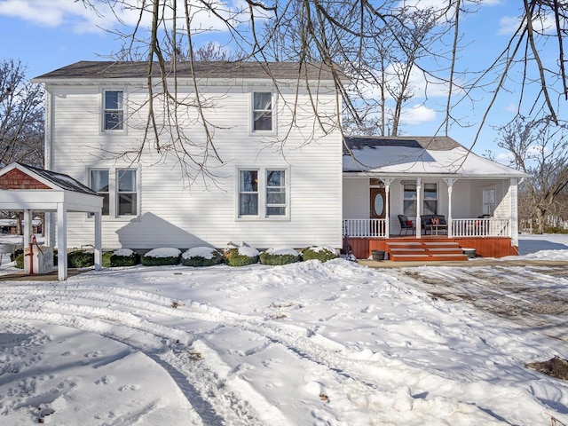 view of front of house featuring covered porch