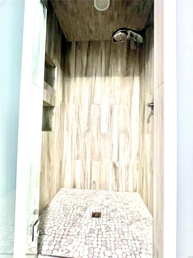 bathroom featuring walk in shower