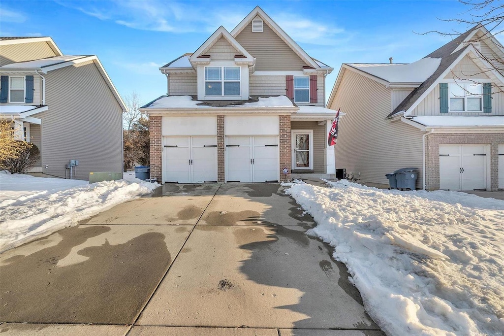 view of front of house featuring a garage