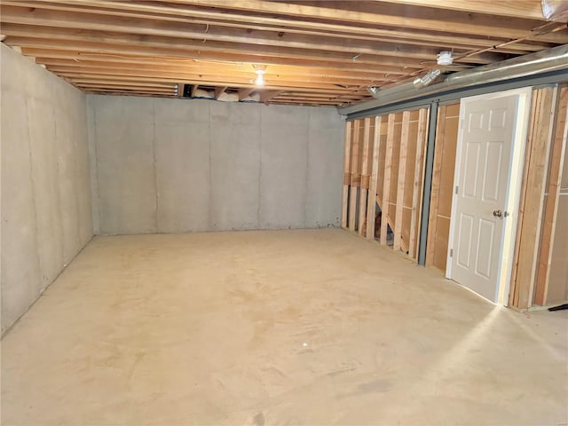 view of basement