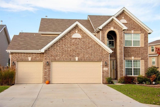 view of front facade featuring a garage