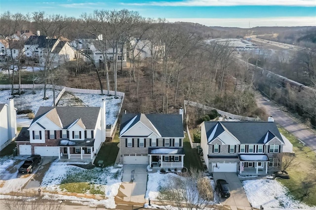 birds eye view of property