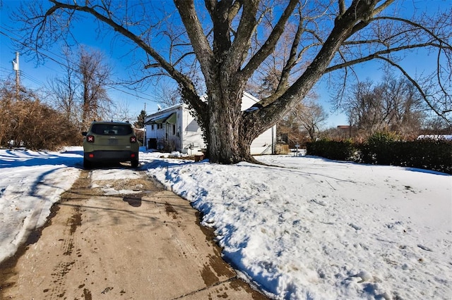 view of snowy yard