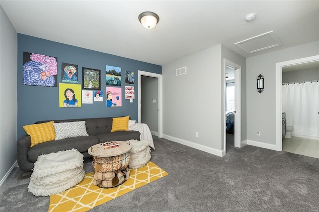 view of carpeted living room