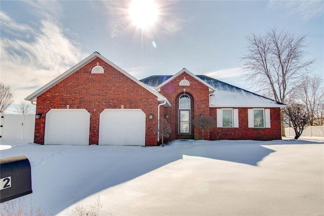 view of front of house featuring a garage