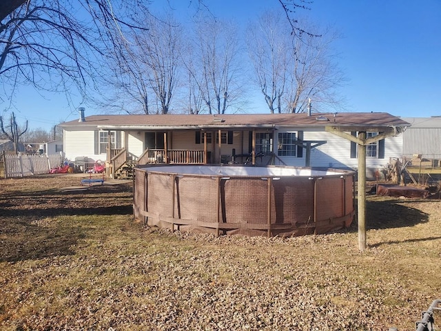 view of rear view of property