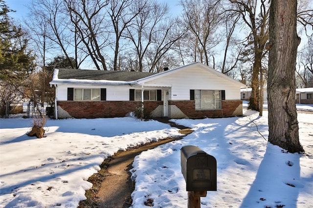 view of ranch-style home