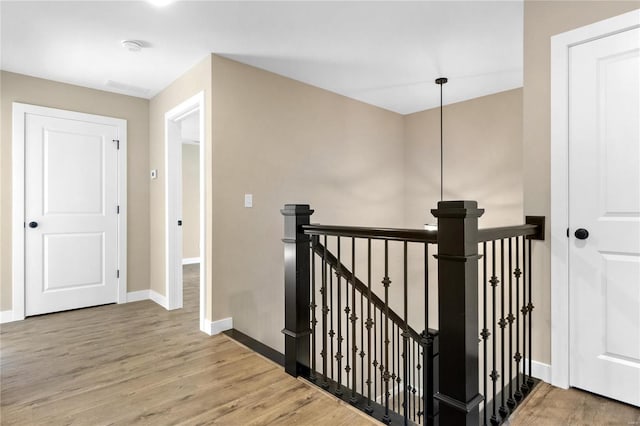 hallway featuring wood-type flooring