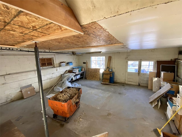 view of basement