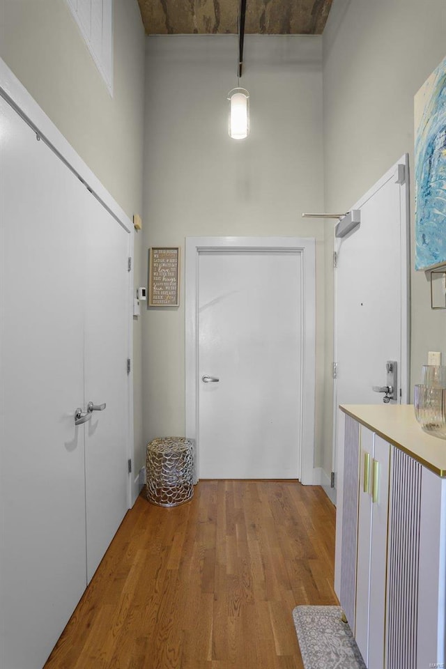 hallway featuring light hardwood / wood-style floors