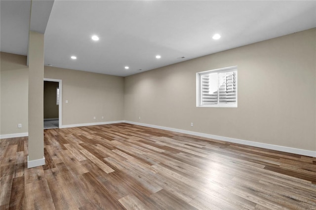 interior space with light hardwood / wood-style floors