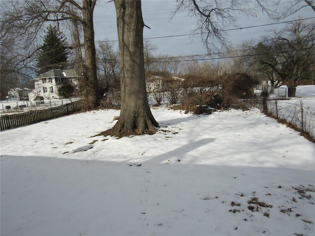 view of snowy yard