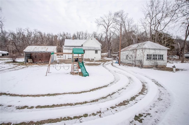 exterior space with a playground