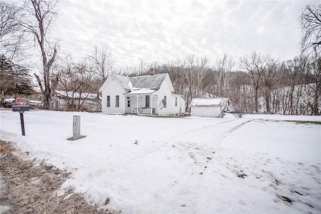 view of snowy yard