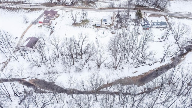 view of snowy aerial view